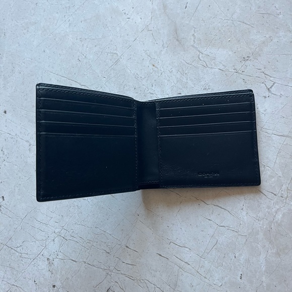 COACH Signature canvas charcoal foldable wallet in pristine condition. - Picture 2 of 3